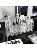 💎 Organizador de Cosméticos – Porta Pincel de Maquiagem com 4 Divisórias