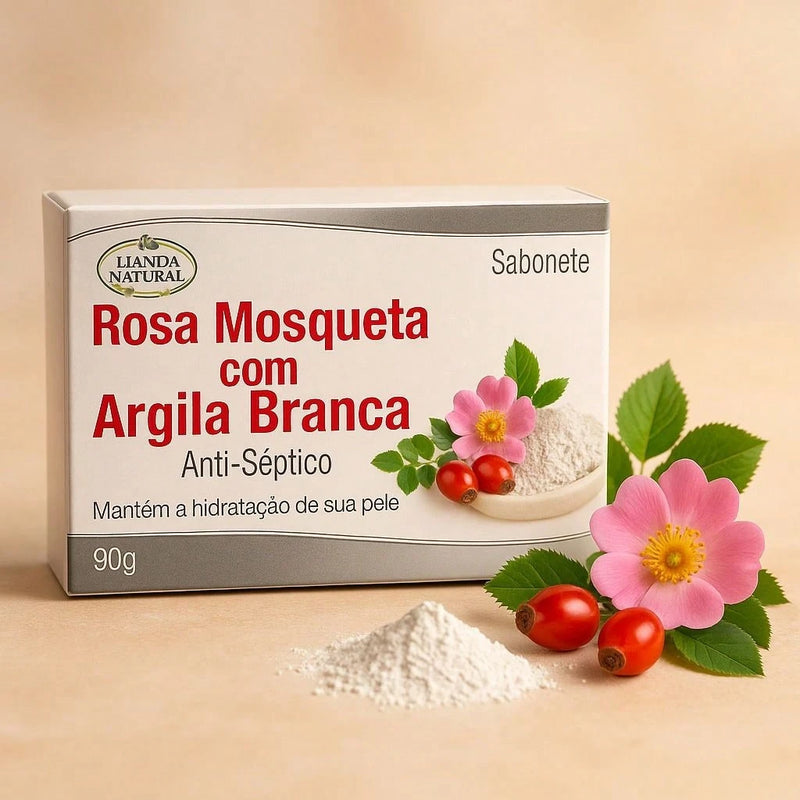 Vendedor IndicadoSabonete Rosa Mosqueta com Argila Branca – 90g Lianda Natural