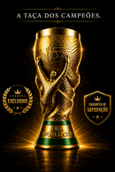 🇧🇷 Copo Taça do Mundo 500ml  – Interior em Inox + Compartimento Secreto