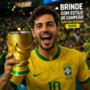 🇧🇷 Copo Taça do Mundo 500ml  – Interior em Inox + Compartimento Secreto