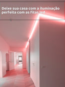 Vendedor IndicadoFita Led 3528 Rolo 5m 3m 2m 1m 12v Ip20 60 Leds/m Dupla Face + Fonte de 2A