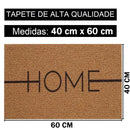 Tapete Porta Entrada Casa Capacho Vinil Home Bege 40x60cm