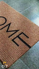 🚪 Tapete Porta de Entrada Vinil Home Bege 40x60cm