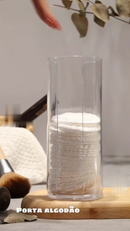 Organizador Algodão E Cotonetes Acrílico Kit Transparente