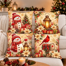 KIT 4 CAPAS DE ALMOFADAS DECORATIVAS NATAL PAPAI NOEL BONECO DE NEVE FELIZ NATAL RENA LANÇAMENTO 2026