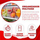 Kit de Organizador Multiuso Plasutil Geladeira Dispensa Cozinha Guarda e Conserva