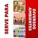 Kit de Organizador Multiuso Plasutil Geladeira Dispensa Cozinha Guarda e Conserva