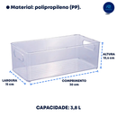 Kit de Organizador Multiuso Plasutil Geladeira Dispensa Cozinha Guarda e Conserva