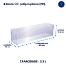 Kit de Organizador Multiuso Plasutil Geladeira Dispensa Cozinha Guarda e Conserva