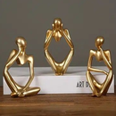 🖤✨ trio de estatuetas pensador – arte minimalista para transformar seu ambiente