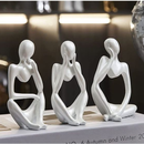 🖤✨ trio de estatuetas pensador – arte minimalista para transformar seu ambiente