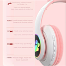 Fone De Ouvido Bluetooth Orelha Gatinho Infantil Led Sem Fio