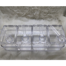 Porta Condimento Organizador Tempero Acrílico Cozinha Temperos 4 potes