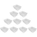 Kit com 10 Cestos Organizadores Multiuso Transparente 20x15,5x6,5 Médio