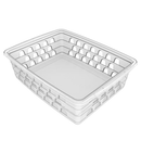 Kit com 10 Cestos Organizadores Multiuso Transparente 20x15,5x6,5 Médio