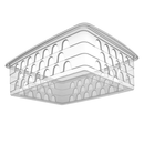 Kit com 10 Cestos Organizadores Multiuso Transparente 20x15,5x6,5 Médio