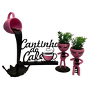 ☕ Suporte para Xícaras de Café com 6 Ganchos + Porta-Pires Arthi – Cromo, Black, Rose e Ônix