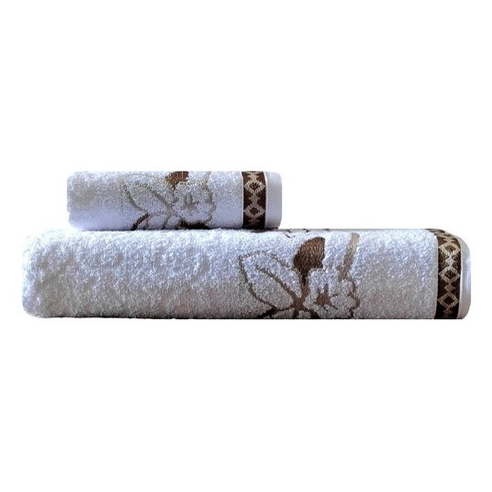 Jogo Toalha 2 Peças - 1 Banhão Gigante 1 Rosto - Luxo Hortência