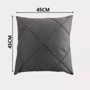 Kit 04 Almofadas Cheias em Suede Drapeada 45x45cm Decorativas Sala Quarto Sofá