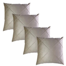 🛋️ Kit 04 Almofadas Cheias em Suede Drapeada 45x45cm