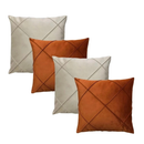 🛋️ Kit 04 Almofadas Cheias em Suede Drapeada 45x45cm