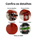 Adega para Vinhos e Taças Decoração Gourmet Rustica Cores