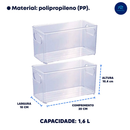 Kit de Organizador Multiuso Plasutil Geladeira Dispensa Cozinha Guarda e Conserva