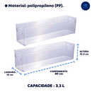 Kit de Organizador Multiuso Plasutil Geladeira Dispensa Cozinha Guarda e Conserva