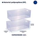 Kit de Organizador Multiuso Plasutil Geladeira Dispensa Cozinha Guarda e Conserva