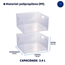 Kit de Organizador Multiuso Plasutil Geladeira Dispensa Cozinha Guarda e Conserva