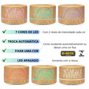 Difusor Oleo Essencial Ultrassonico 700ml com Controle Remoto