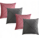 🛋️ Kit 04 Almofadas Cheias em Suede Drapeada 45x45cm