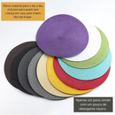 Kit 4/6 Peças Jogo Americano Redondo Sousplat Cozinha Jantar Descanso de Prato Sousplat Cozinha