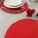 Kit 4/6 Peças Jogo Americano Redondo Sousplat Cozinha Jantar Descanso de Prato Sousplat Cozinha