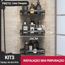 🚿 Kit Premium – Suporte de Shampoo / Prateleiras de Banheiro Sem Furo | Alumínio de Alta Resistência