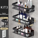 KIT Suporte De Shampoo Prateleiras De Banheiro Sem Furo Premium