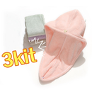 ✨ Kit com 3 Toalhas Mágicas de Microfibra para Cabelo