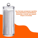 Organizador Algodão E Cotonetes Acrílico Kit Transparente