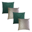 🛋️ Kit 04 Almofadas Cheias em Suede Drapeada 45x45cm