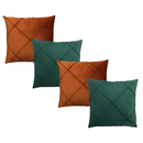 🛋️ Kit 04 Almofadas Cheias em Suede Drapeada 45x45cm