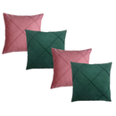 🛋️ Kit 04 Almofadas Cheias em Suede Drapeada 45x45cm