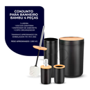 🛁 Kit Banheiro Completo com Detalhes em Bambu – Sofisticação e Organização em Cada Detalhe