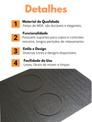 Jogo 2 Esteira Para Braço de Sofá Porta Copo e Controle