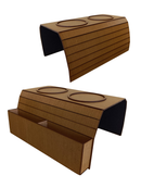 Jogo 2 Esteira Para Braço de Sofá Porta Copo e Controle