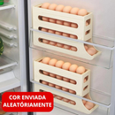 Porta Ovos Deslizante Organizador Para Geladeira De 4 Camadas Automática Rolantes