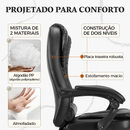 Cadeira De Escritorio Presidente Ergonomica Apoio Para Pés preto