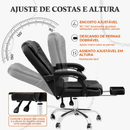 Cadeira De Escritorio Presidente Ergonomica Apoio Para Pés preto