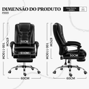 Cadeira De Escritorio Presidente Ergonomica Apoio Para Pés preto