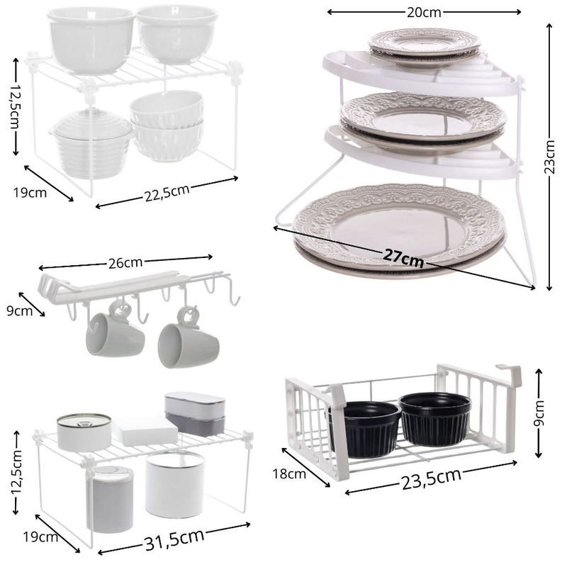 Organizador de Armário de Cozinha kit com 5 Organizadores