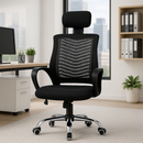 Cadeira de Escritório Presidente Apoio Encosto de Cabeça Ergonômica Executiva